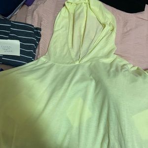 Crop top with hoodie.